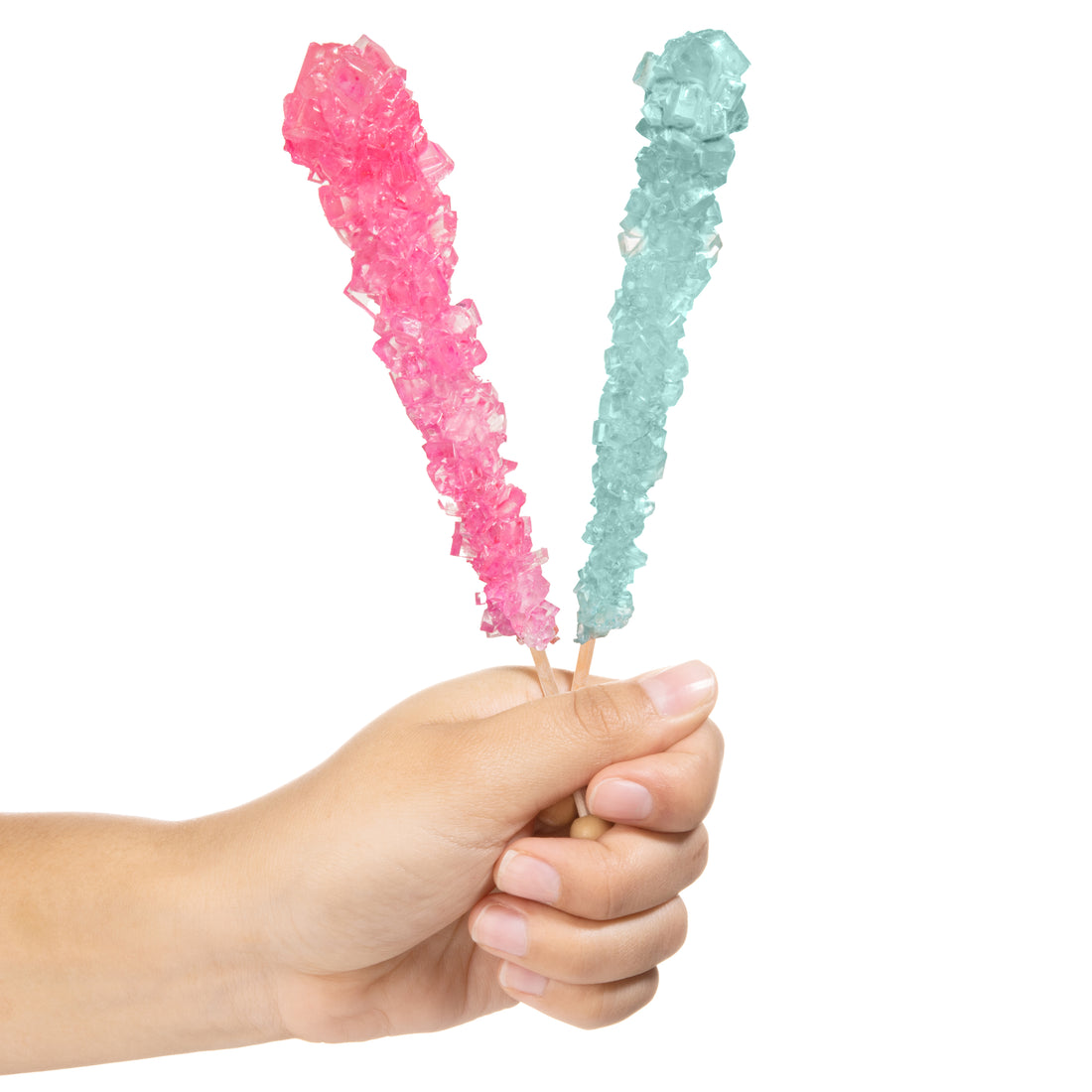 Light Blue and Pink Rock Candy Crystal Stick for Gender Reveal Party