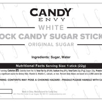 White Rock Candy Sugar Sticks - Original Sugar Flavor