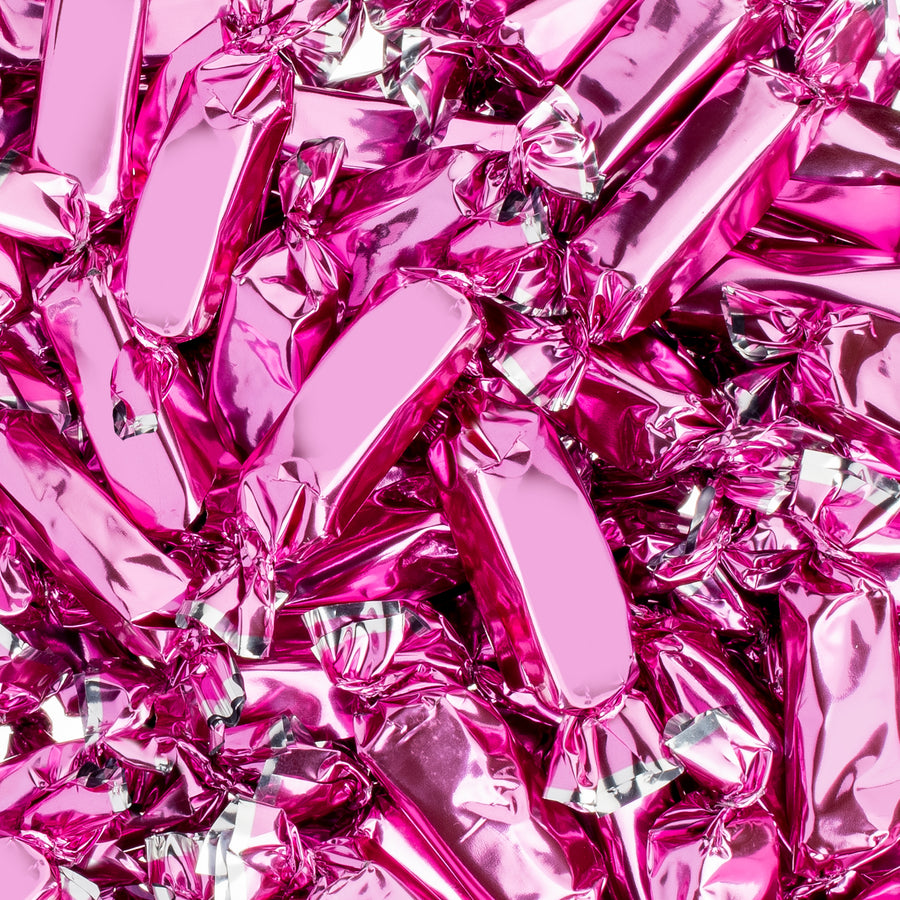 Hot Pink Foil-Wrapped Caramels