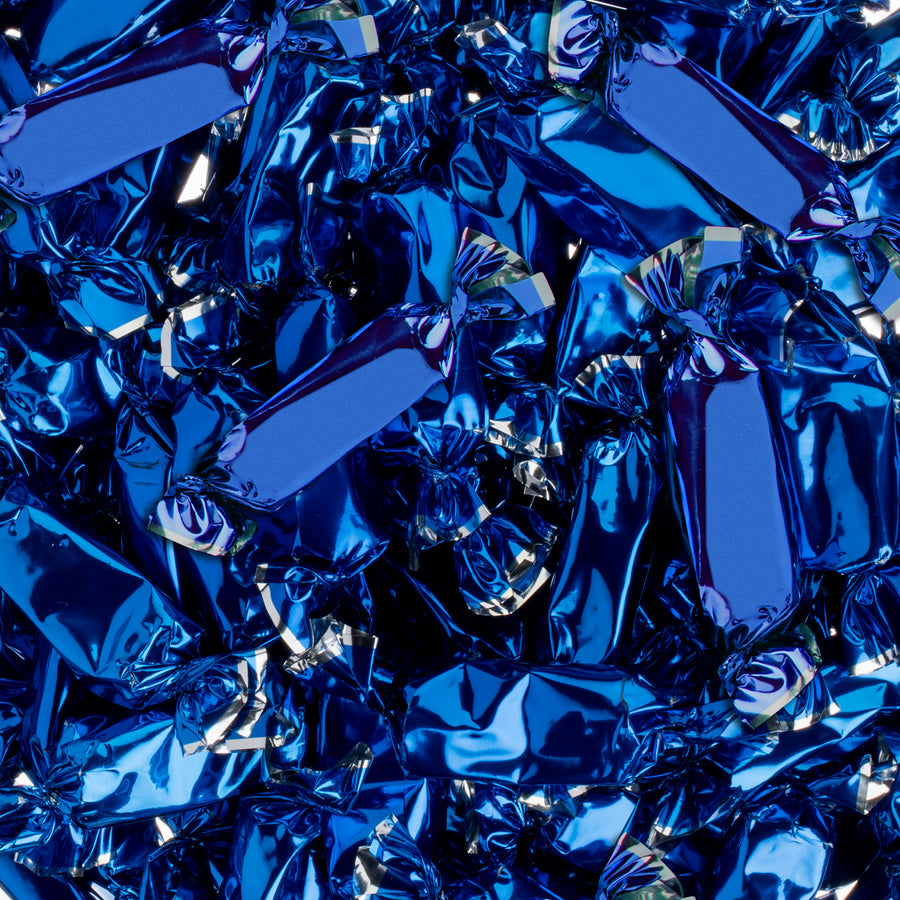Navy Blue Foil-Wrapped Caramels