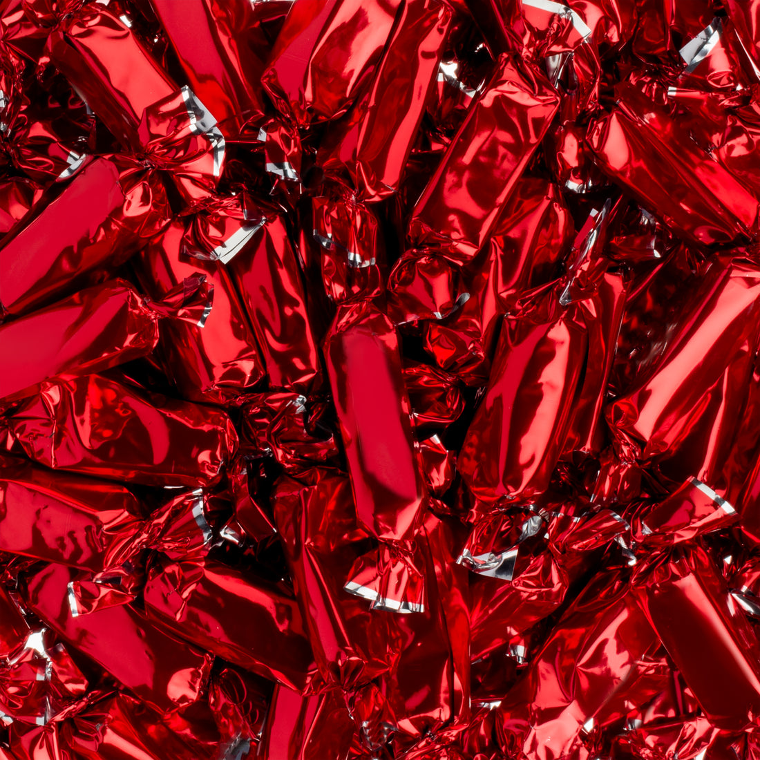 Red Foil-Wrapped Caramels