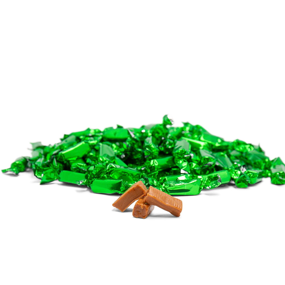 Green Foil-Wrapped Caramels