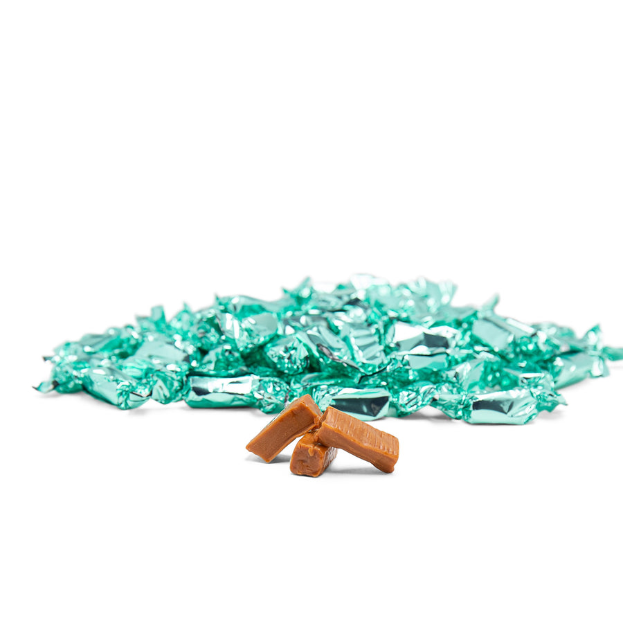 Turquoise Foil-Wrapped Caramels