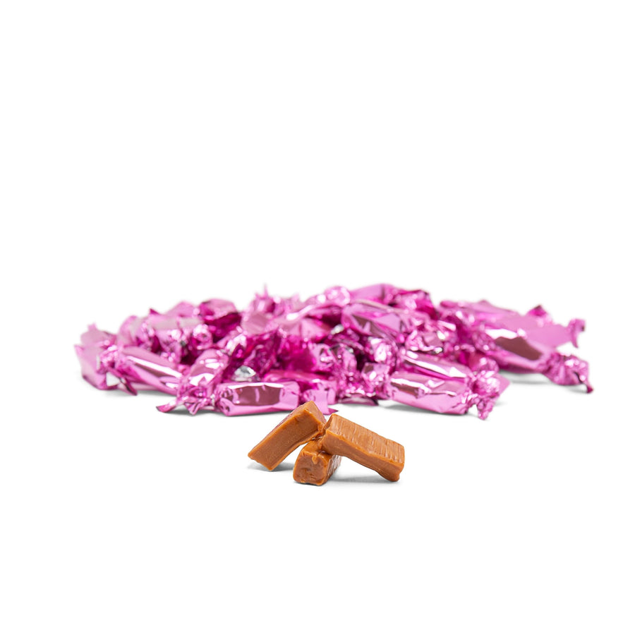 Hot Pink Foil-Wrapped Caramels