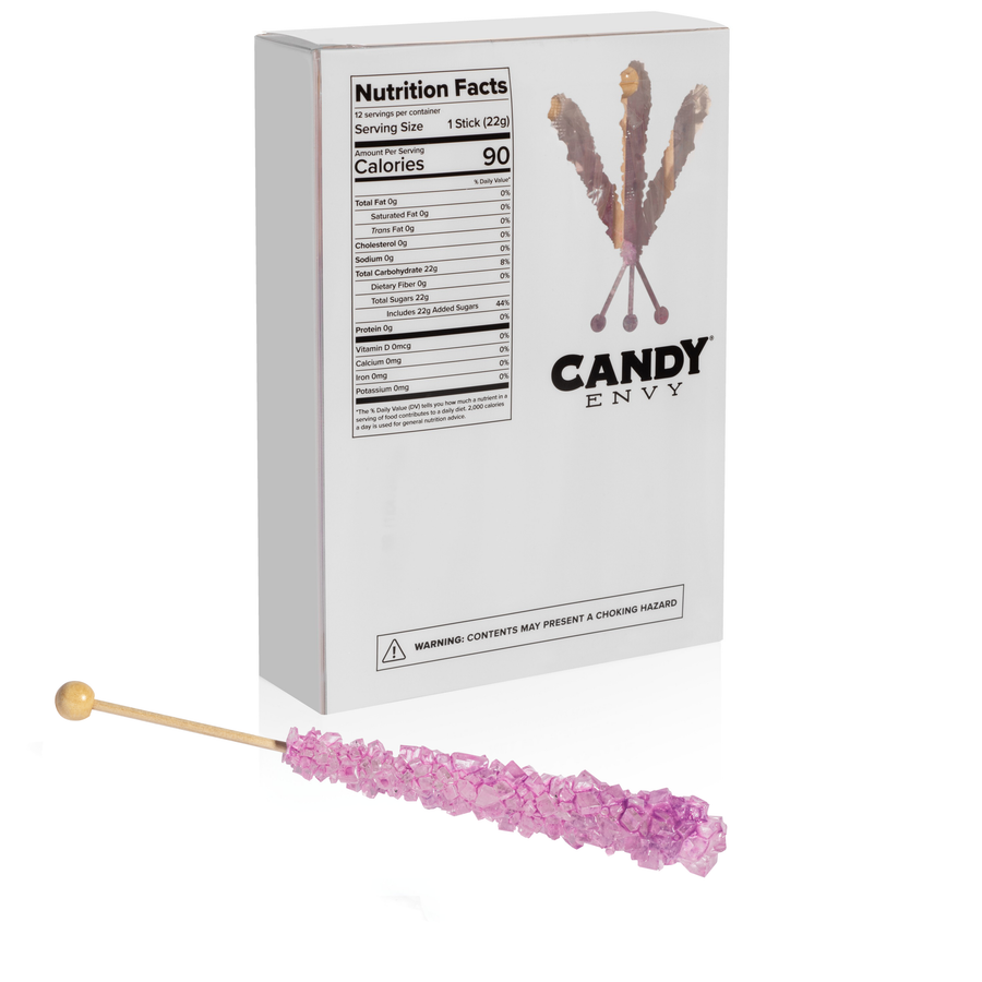Iridescent Rock Candy Sugar Stick: Individually Wrapped Sugar