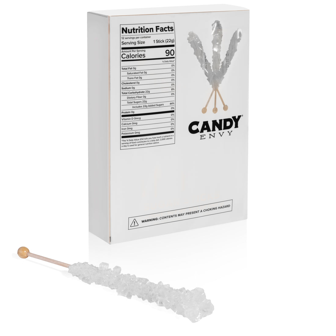 White Rock Candy Sugar Sticks - Original Sugar Flavor