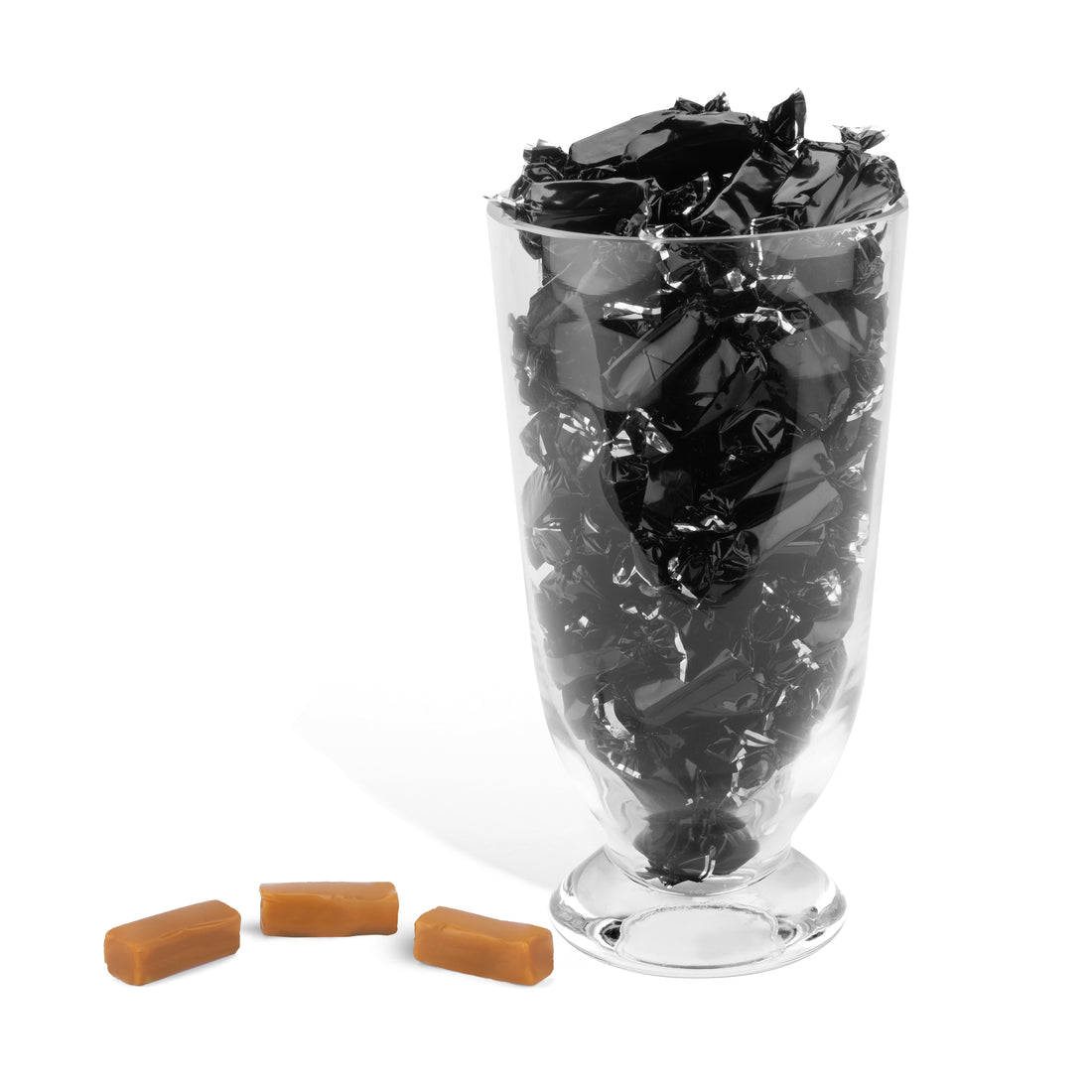 Black Foil-Wrapped Caramels