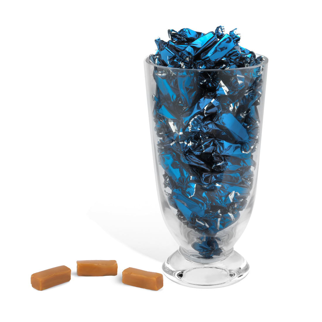 Navy Blue Foil-Wrapped Caramels