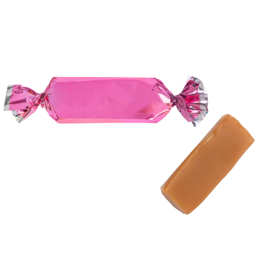 Hot Pink Foil-Wrapped Caramels