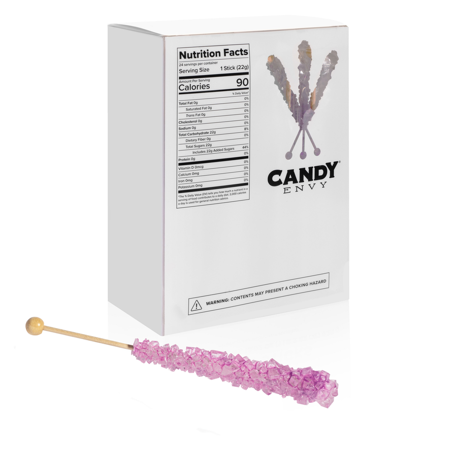 Iridescent Rock Candy Sugar Stick: Individually Wrapped Sugar