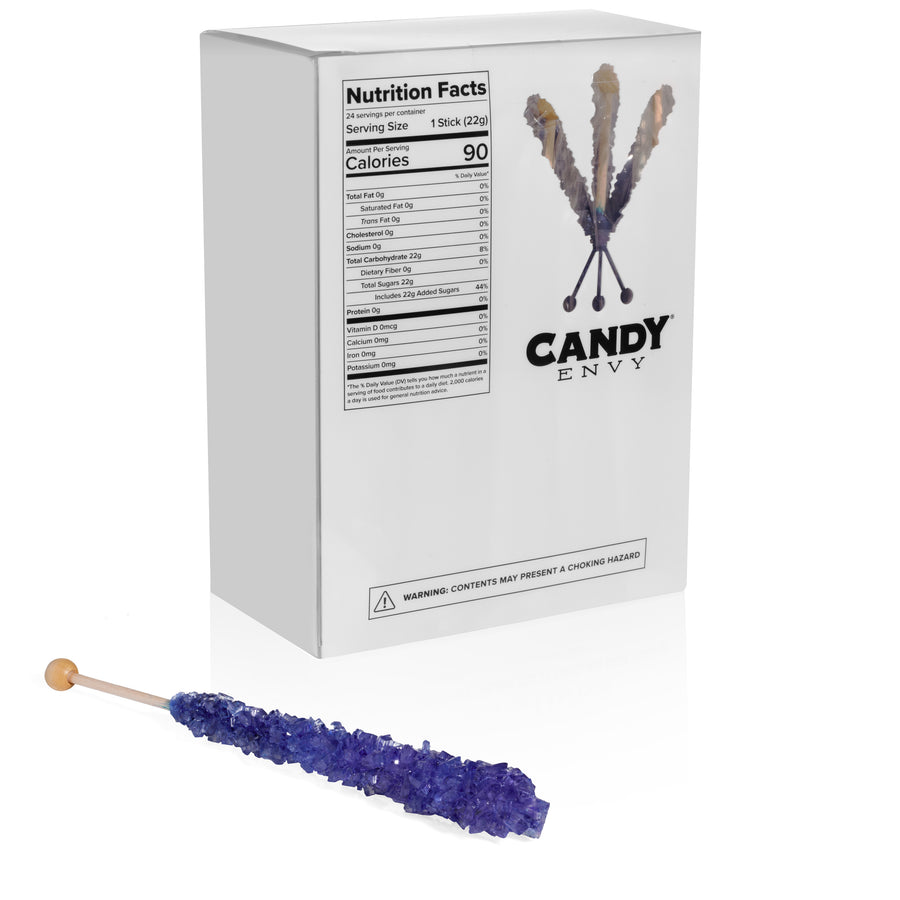 Purple Rock Candy Sugar Sticks - Grape Flavor