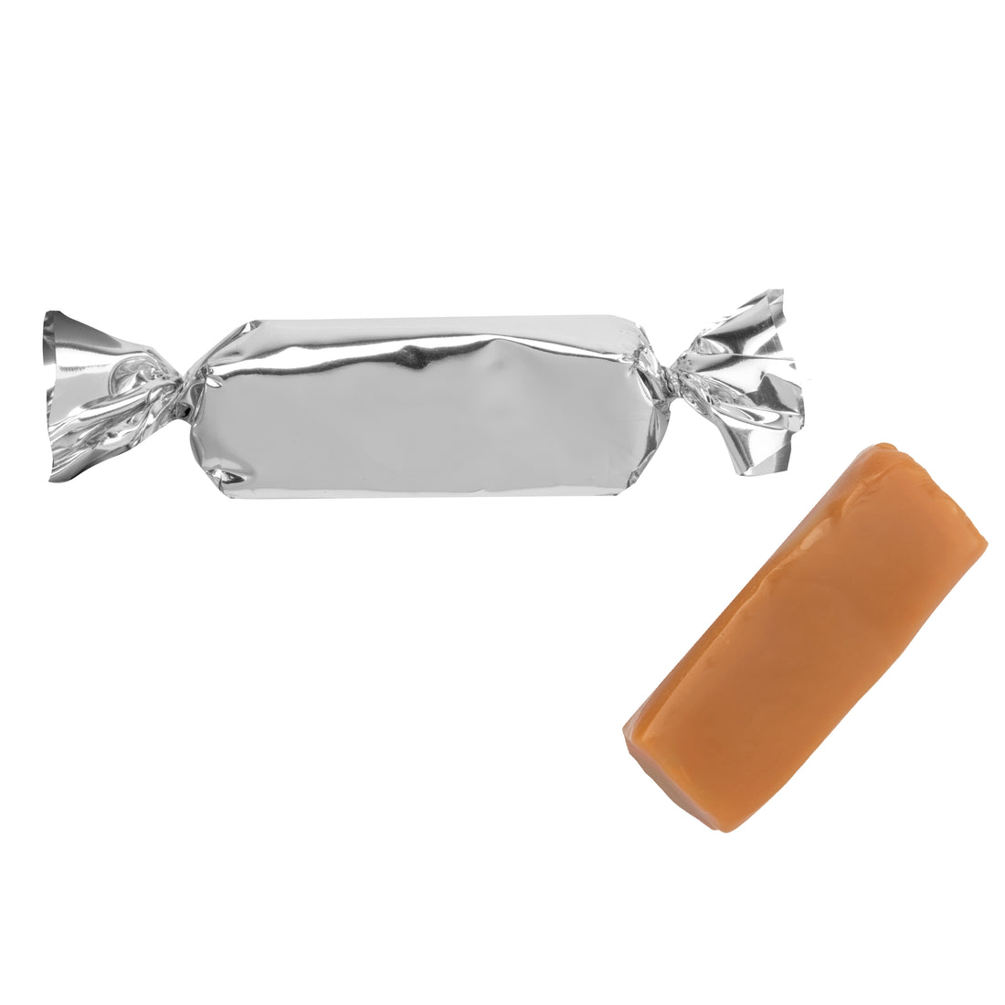 Silver Foil-Wrapped Caramels