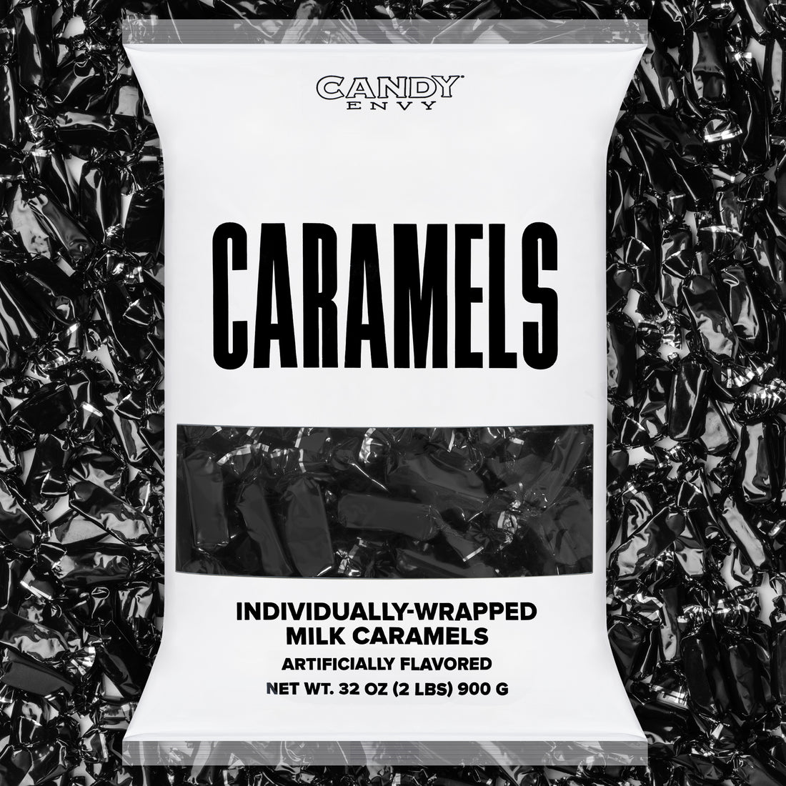 Black Foil-Wrapped Caramels