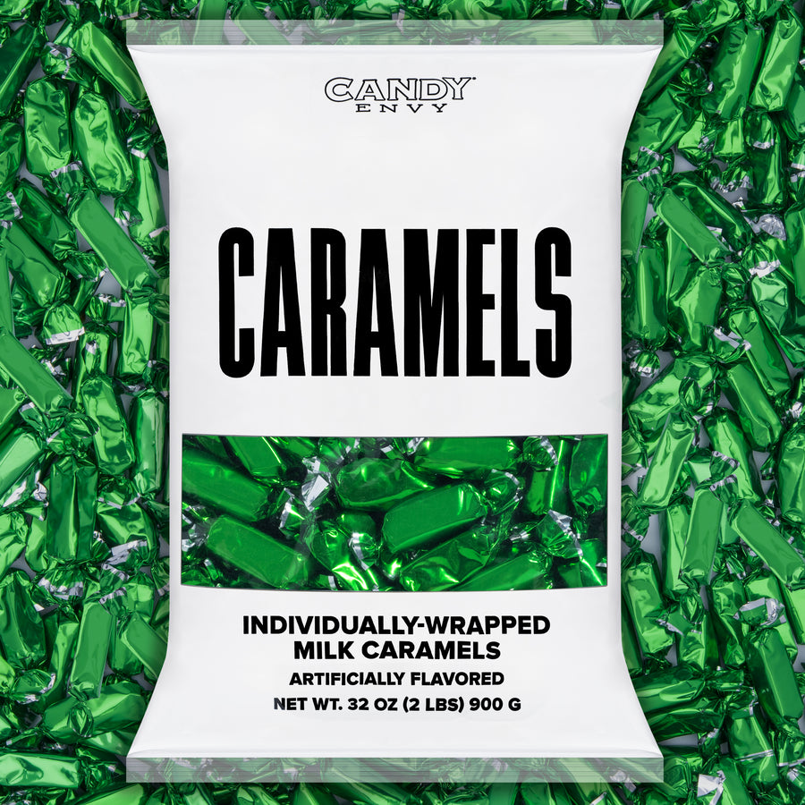 Green Foil-Wrapped Caramels