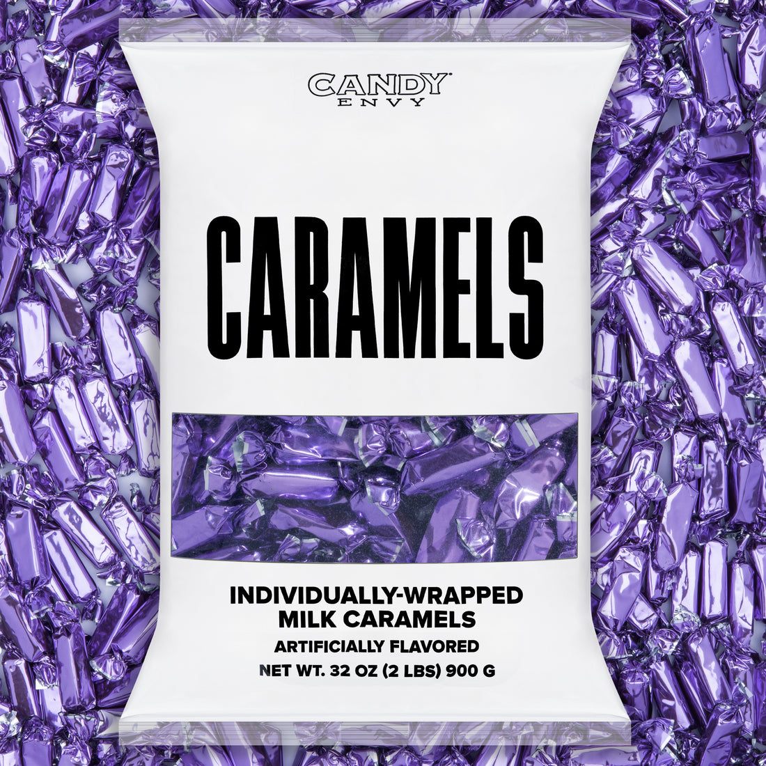 Purple Foil-Wrapped Wrapped Caramels