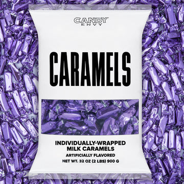 Purple Foil-Wrapped Wrapped Caramels