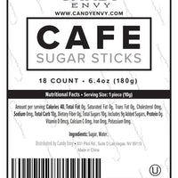 Amber and White Café Mini Rock Candy Sugar Sticks - Original Sugar Flavor