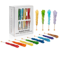 Assorted Rock Candy Front of Box 24 Count with Rock Candy Displayed