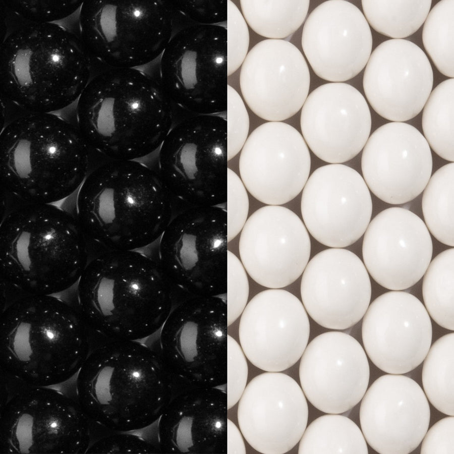 Black & White 1 Inch Round Gumballs