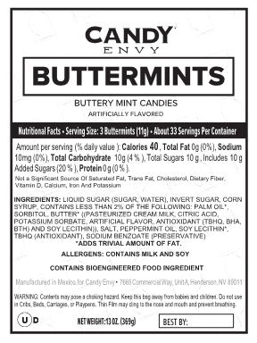 Black Buttermints - 13 oz Bag