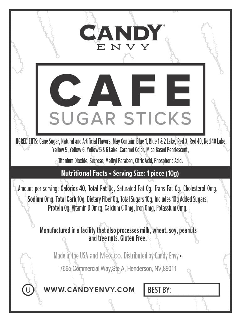 Cafe Sugar Crystal Stick Nutrition Information