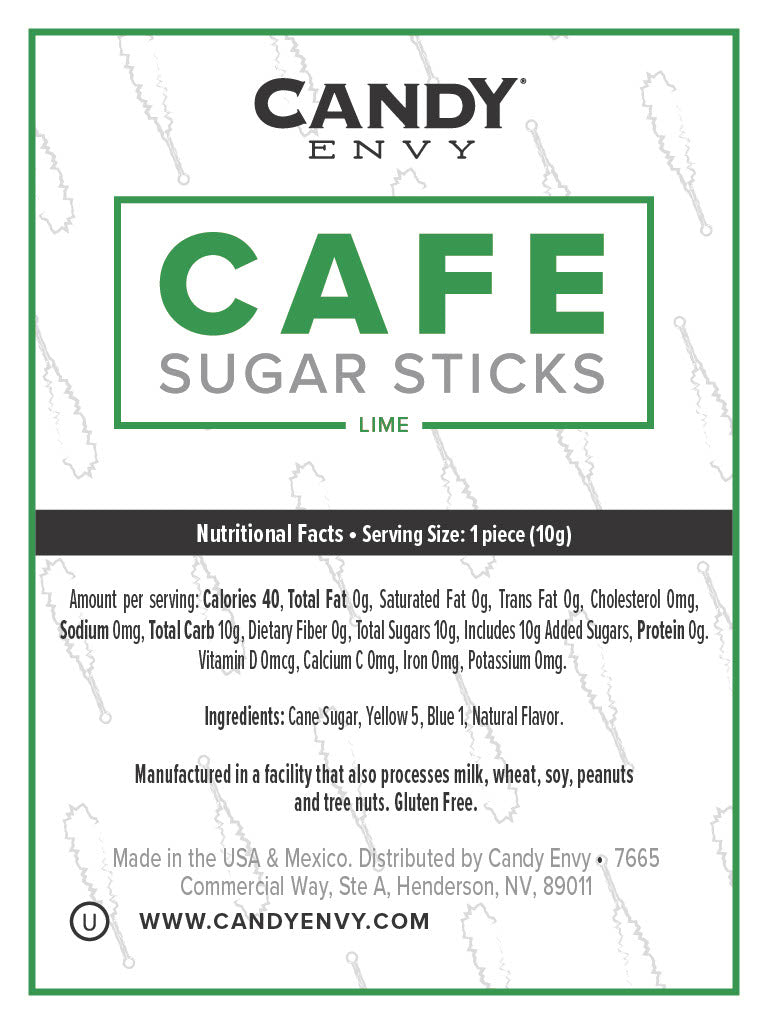 Cafe Sugar Crystal Stick Nutrition Information