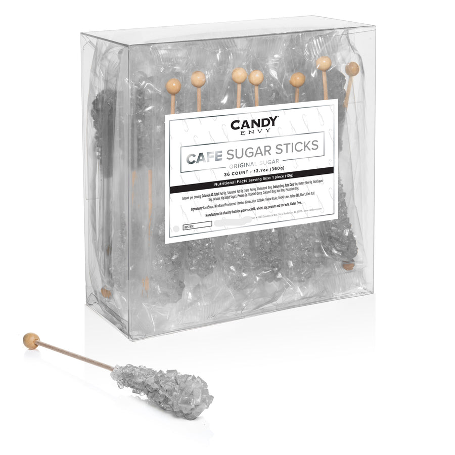Silver Cafe Sugar Sticks - Individually Wrapped Swizzle Sticks