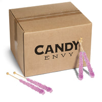 Lavender Rock Candy Sugar Sticks - Tutti Frutti Flavor