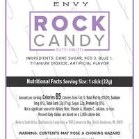 Iridescent Rock Candy Sugar Sticks - Tutti Frutti Flavor