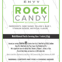 Light Green Rock Candy Sugar Sticks - Watermelon Flavor