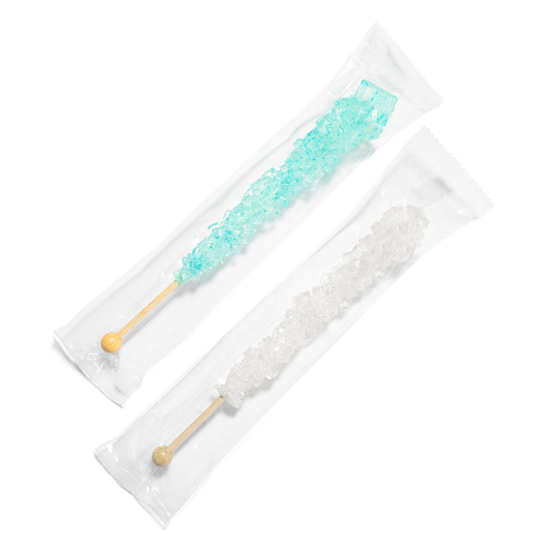 Light Blue & White Rock Candy Sticks - Cotton Candy and Origin – Candy Envy