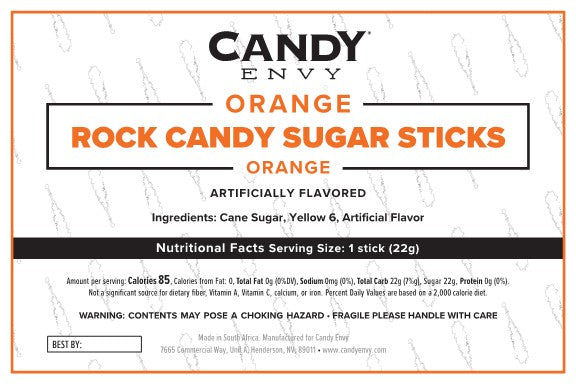 Halloween Rock Candy Sugar Sticks