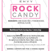 Pink Rock Candy Sugar Sticks - Cherry Flavor