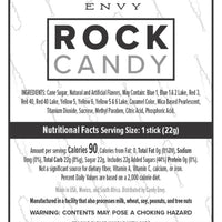 Rock Candy Nutrition Label