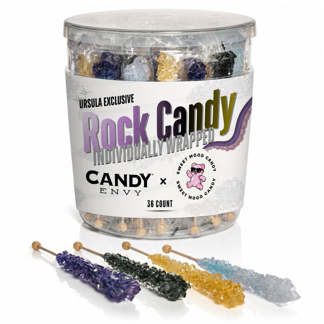 Candy Envy x Sweet Mood – Sea Witch Rock Candy Sugar Sticks (36 Count)