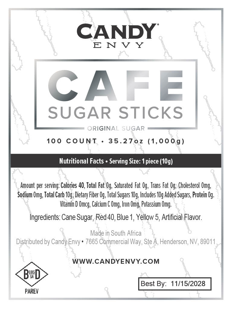 Silver Cafe Sugar Sticks - Original Sugar Flavor