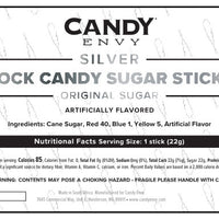 Silver Rock Candy Sugar Sticks - Original Sugar Flavor