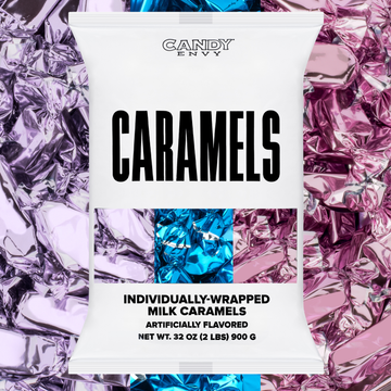 Tri-Color Party Mix Foil Wrapped Caramels