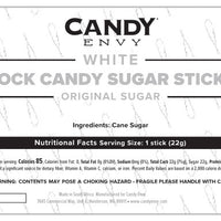 White Rock Candy Sugar Sticks - Original Sugar Flavor