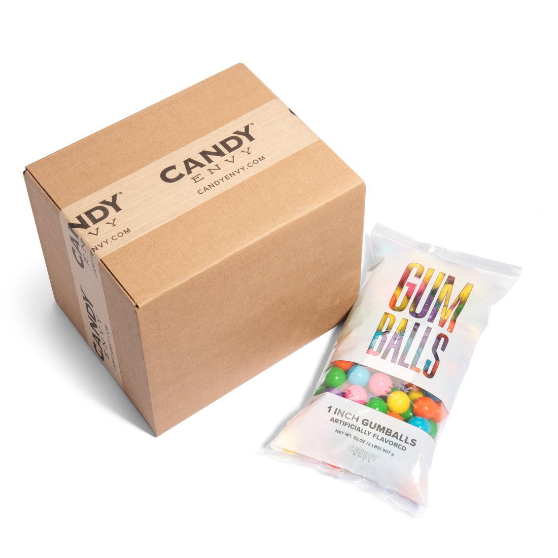 Assorted "Rainbow" 1 inch Round Gumballs