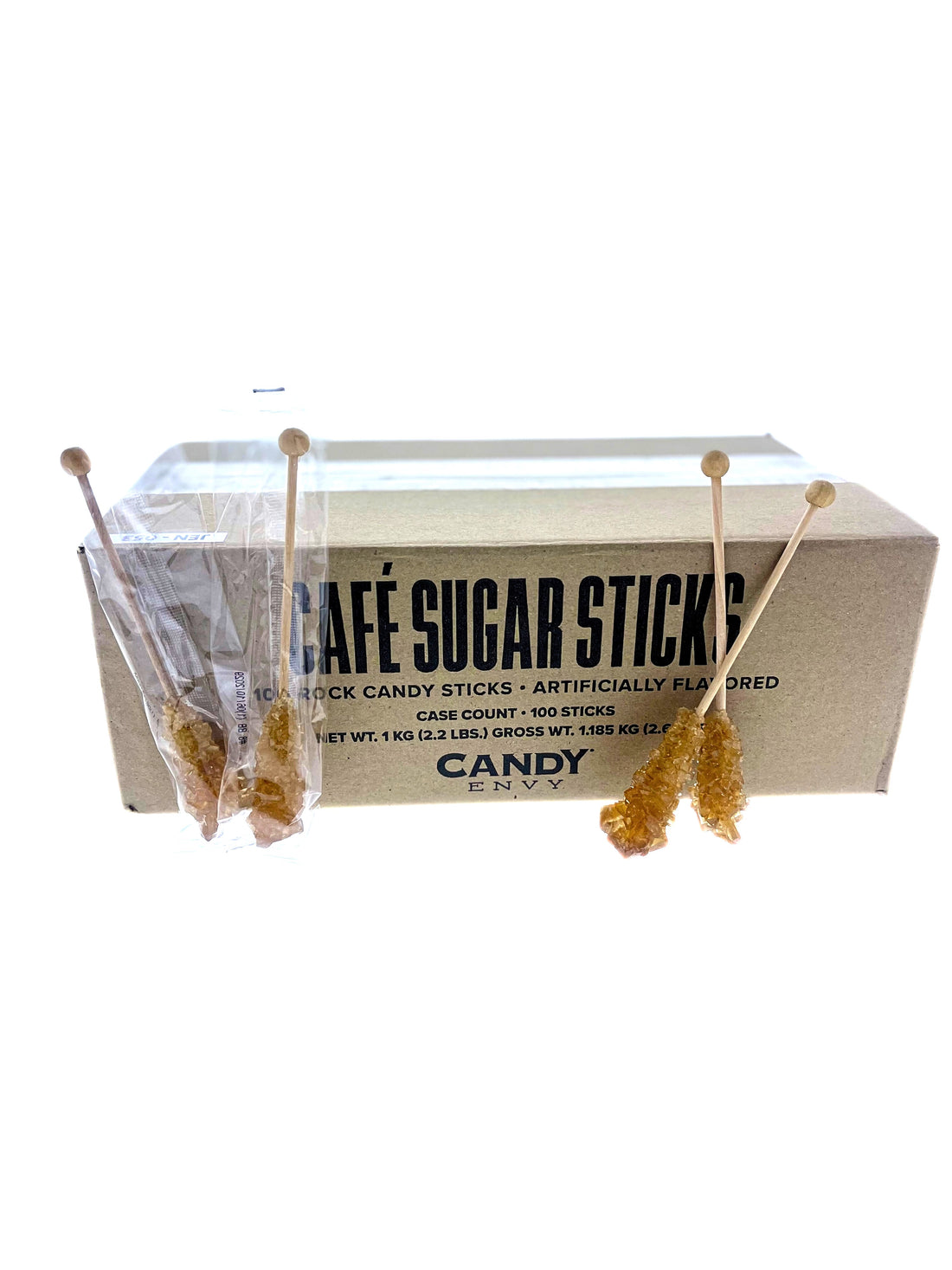 Amber Café Mini Rock Candy Sugar Sticks - Original Sugar Flavor