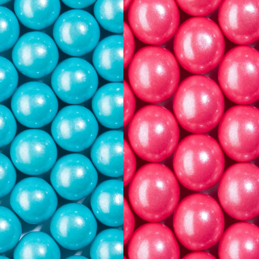 Shimmer Light Blue and Shimmer Pink 1 inch Round Gumballs
