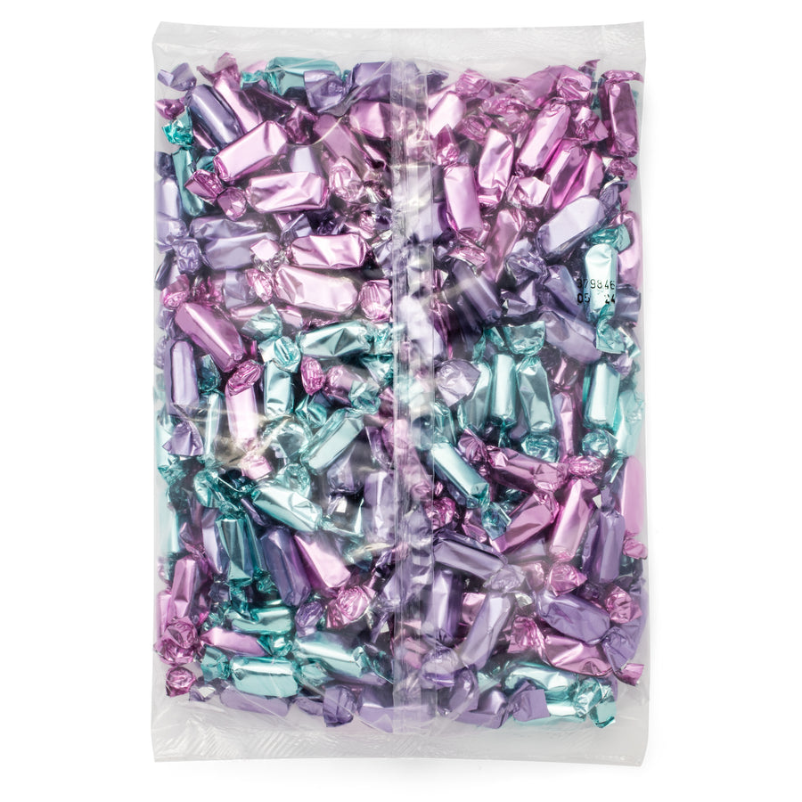Mermaid Color Foil Wrapped Caramels - 2 lb Bag