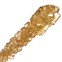 Gold and Red Rock Candy Crystal Sticks - Original Sugar and Strawberry Flavored