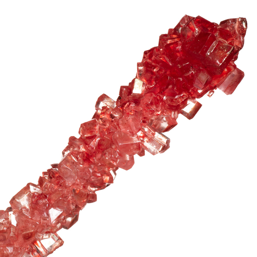 Black and Red Rock Candy Crystal Sticks - Black Cherry and Strawberry Flavored