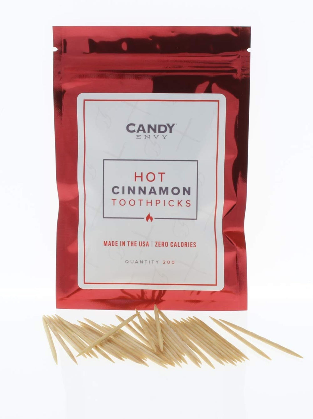 Cinnamon Toothpicks - 200 Pack in Resealable Pouch