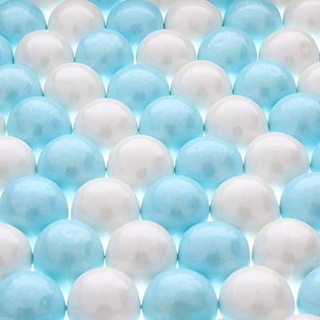 BACK IN STOCK SOON! Shimmer Light Blue & Shimmer White 1 inch Round Gumballs - 4 lbs - two 2 lb Bags