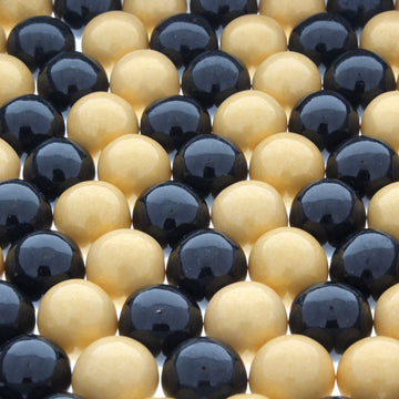 BACK IN STOCK SOON! Black & Gold 1 Inch Round Gumballs - 4 lbs - two 2 lb Bags