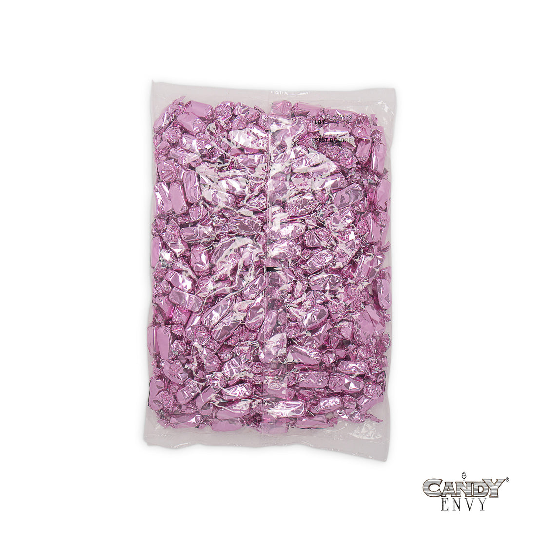 Light Pink Foil-Wrapped Caramels - 2 lb Bag