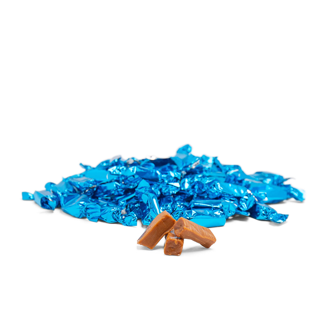 Blue Foil-Wrapped Caramels - 2 lb Bag